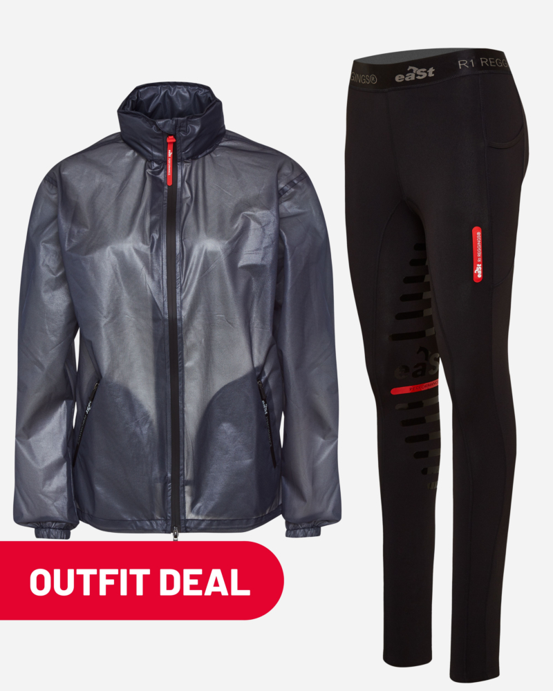 Outfit: REGGINGS® R1 + Rain Jacket